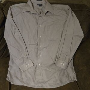 Classic Men's Gray Button-Down Shirt Size XL